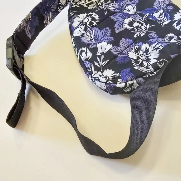 Vera Bradley Quilted Sling Backpack – Black, Purple, Gray & White | Like New - Picture 6 of 8